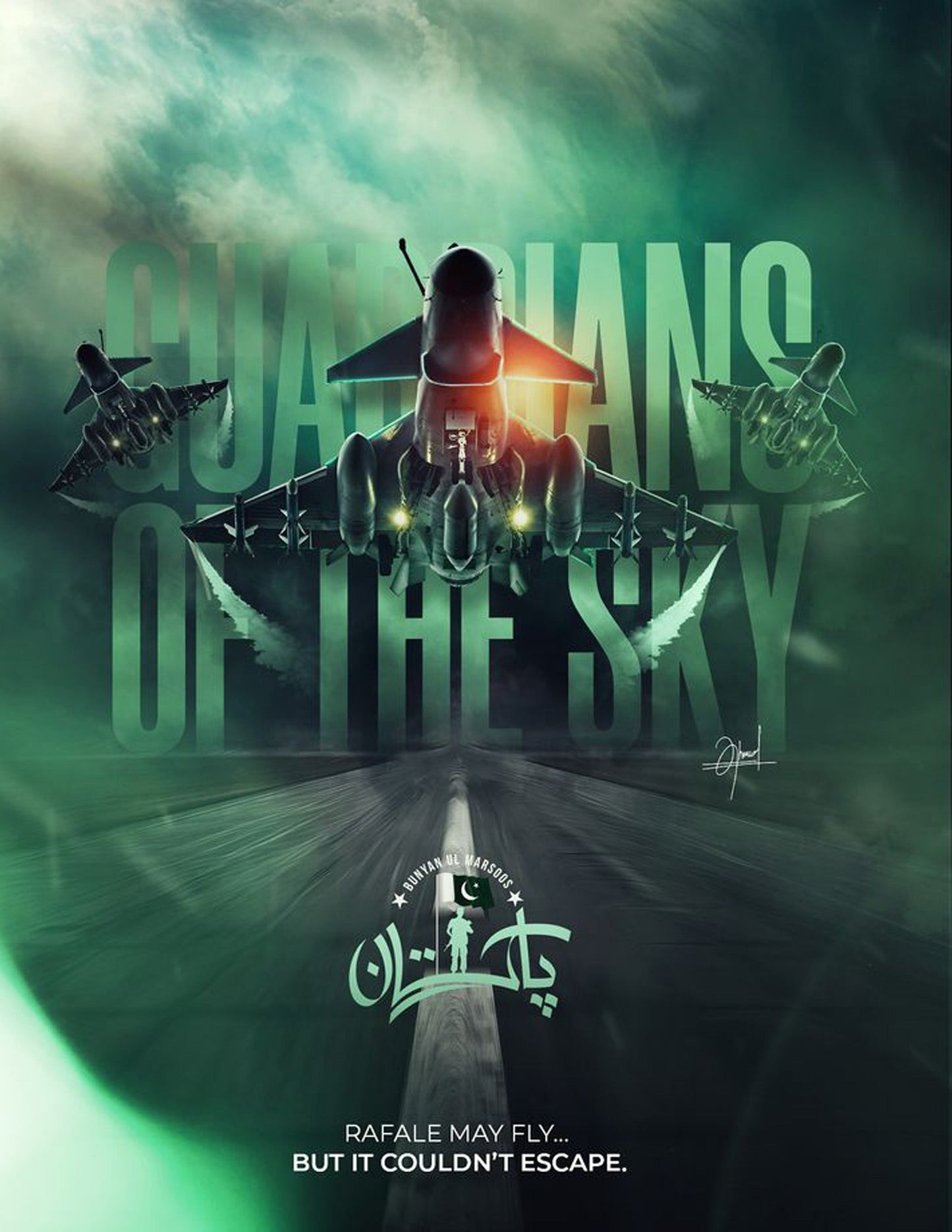 Pakistani Air Force "Guardians of the Sky" Poster Wall Art