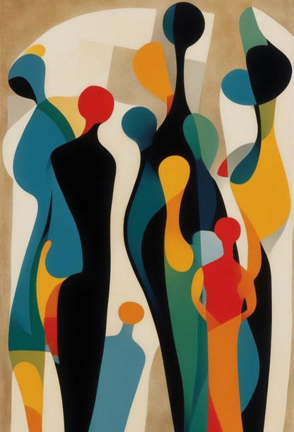 Mid-Century Modern Figures Wall Art