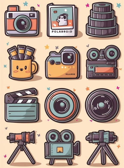 Film & Photography Icons Wall Art