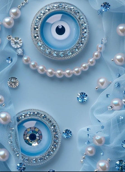 Beaded Evil Eye Wall Art