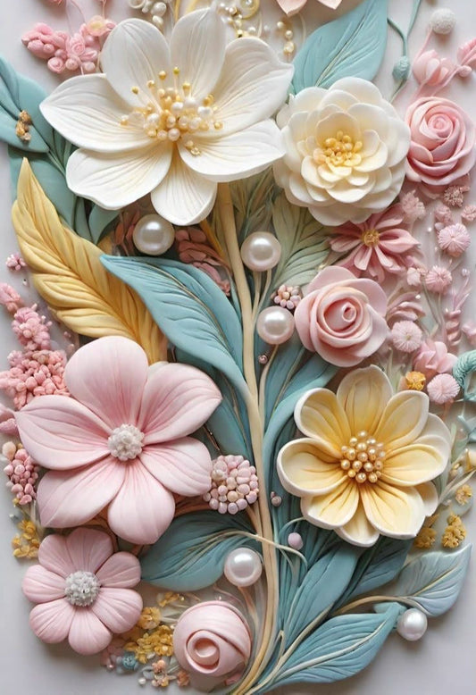 Pink & Yellow 3D Floral Wall Art