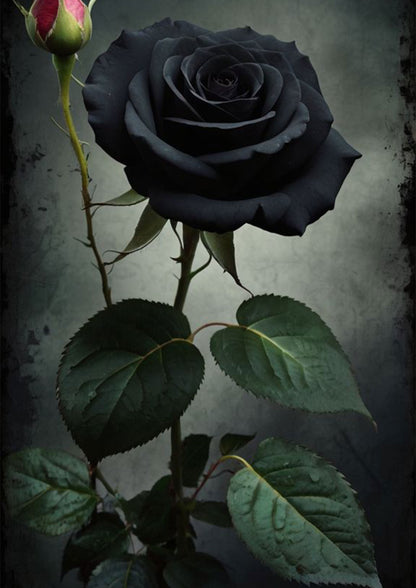 Moody Black Rose Wall Art