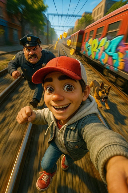 Subway Surfers Chase Poster Wall Art