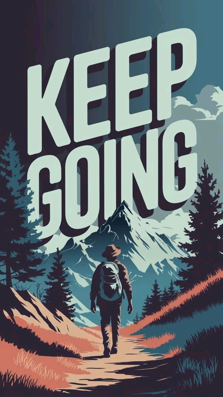"Keep Going" Motivational Poster Wall Art