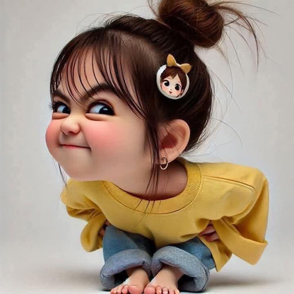 Funny Grinning Girl Poster Wall Art