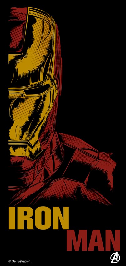 Iron Man Halftone Poster Wall Art