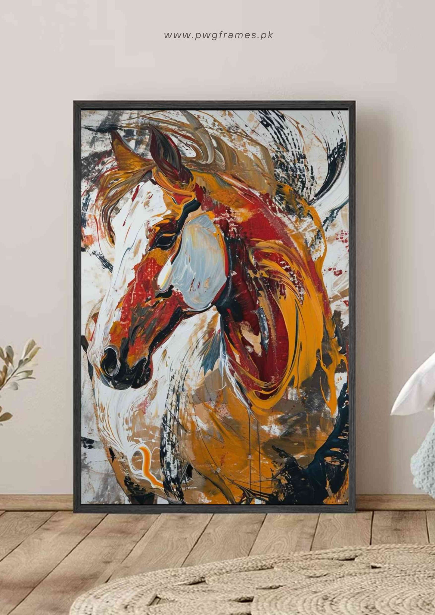 Splatter Paint Horse Poster Wall Art