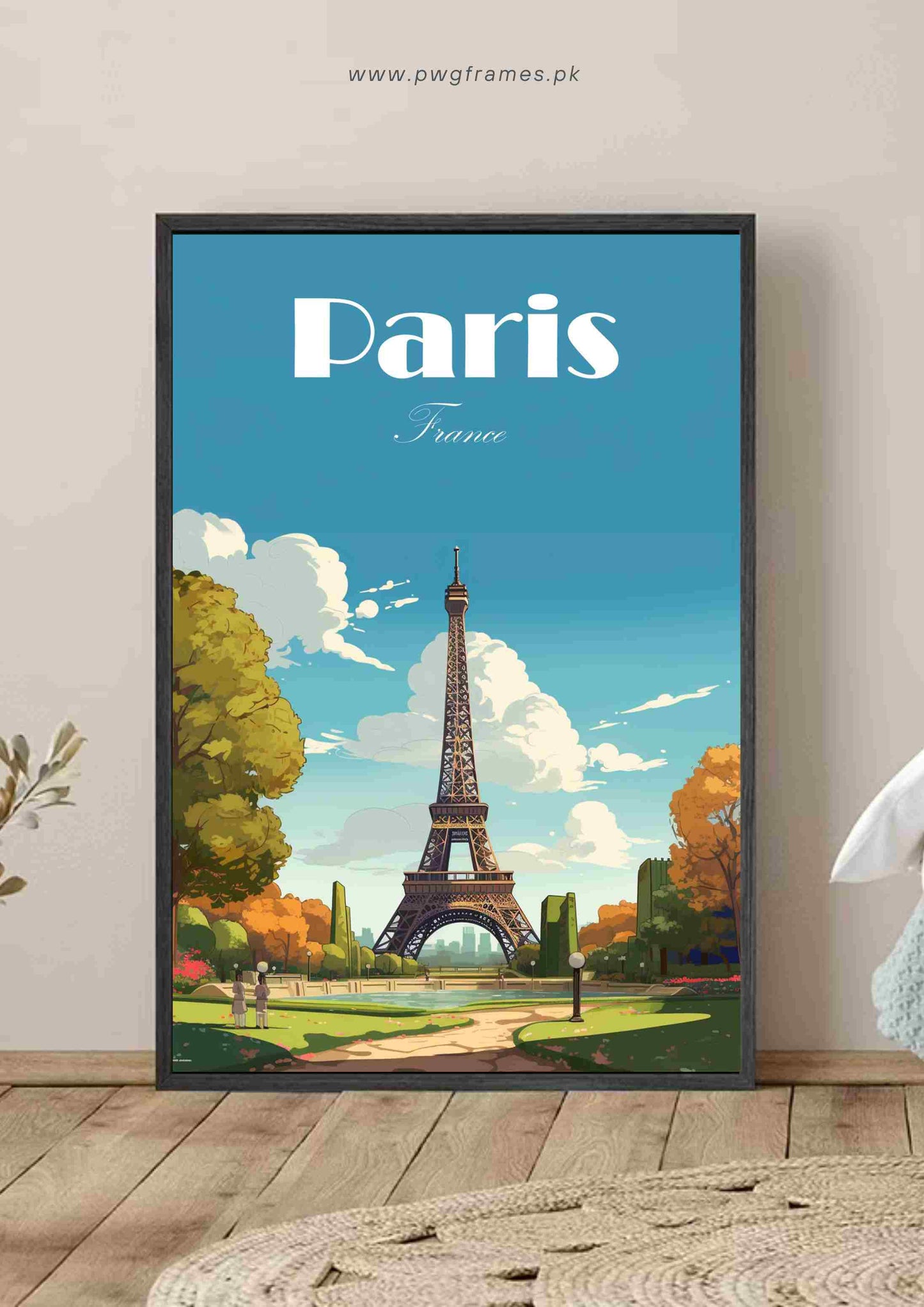 Paris France Eiffel Tower Poster Wall Art