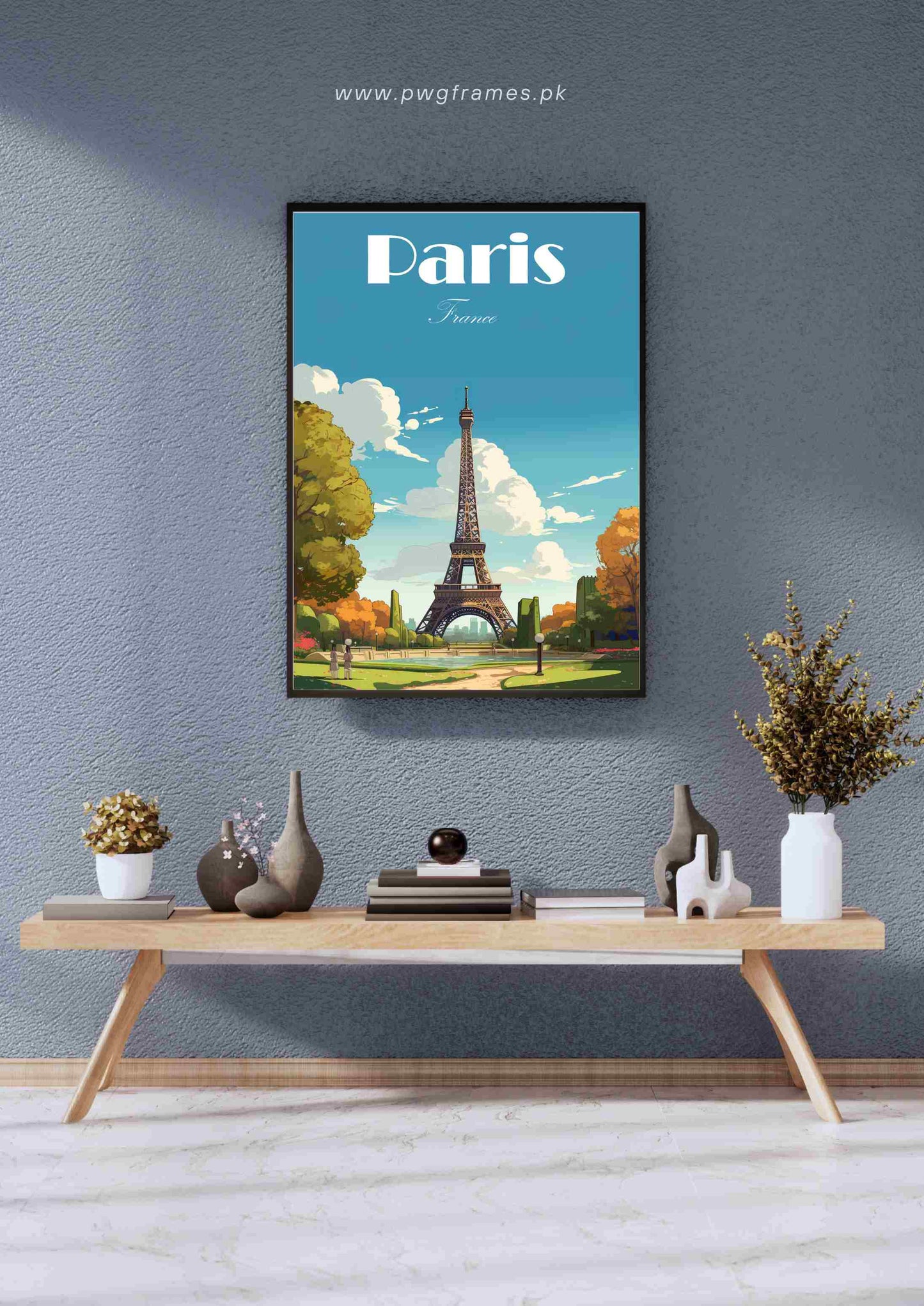 Paris France Eiffel Tower Poster Wall Art