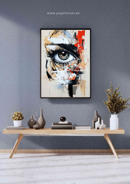 Fragmented Eye Abstract Poster Wall Art