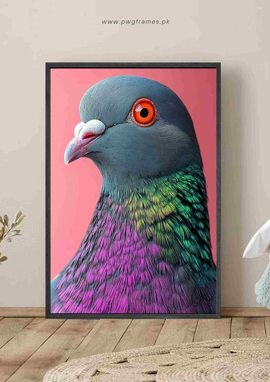 Psychedelic Pigeon Poster Wall Art