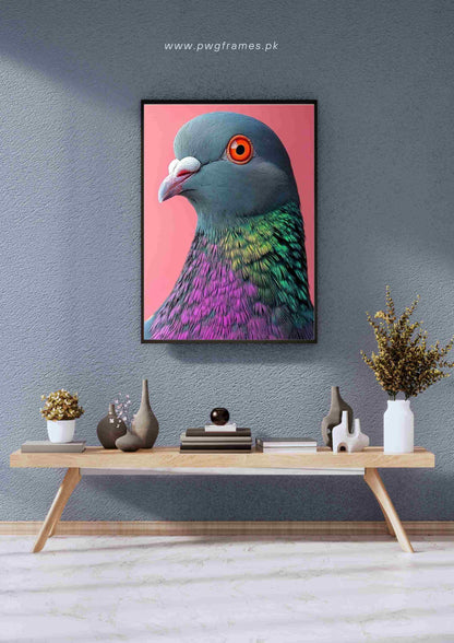 Psychedelic Pigeon Poster Wall Art