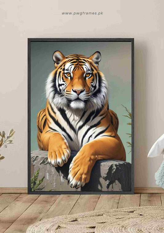 Realistic Tiger Painting Poster Wall Art