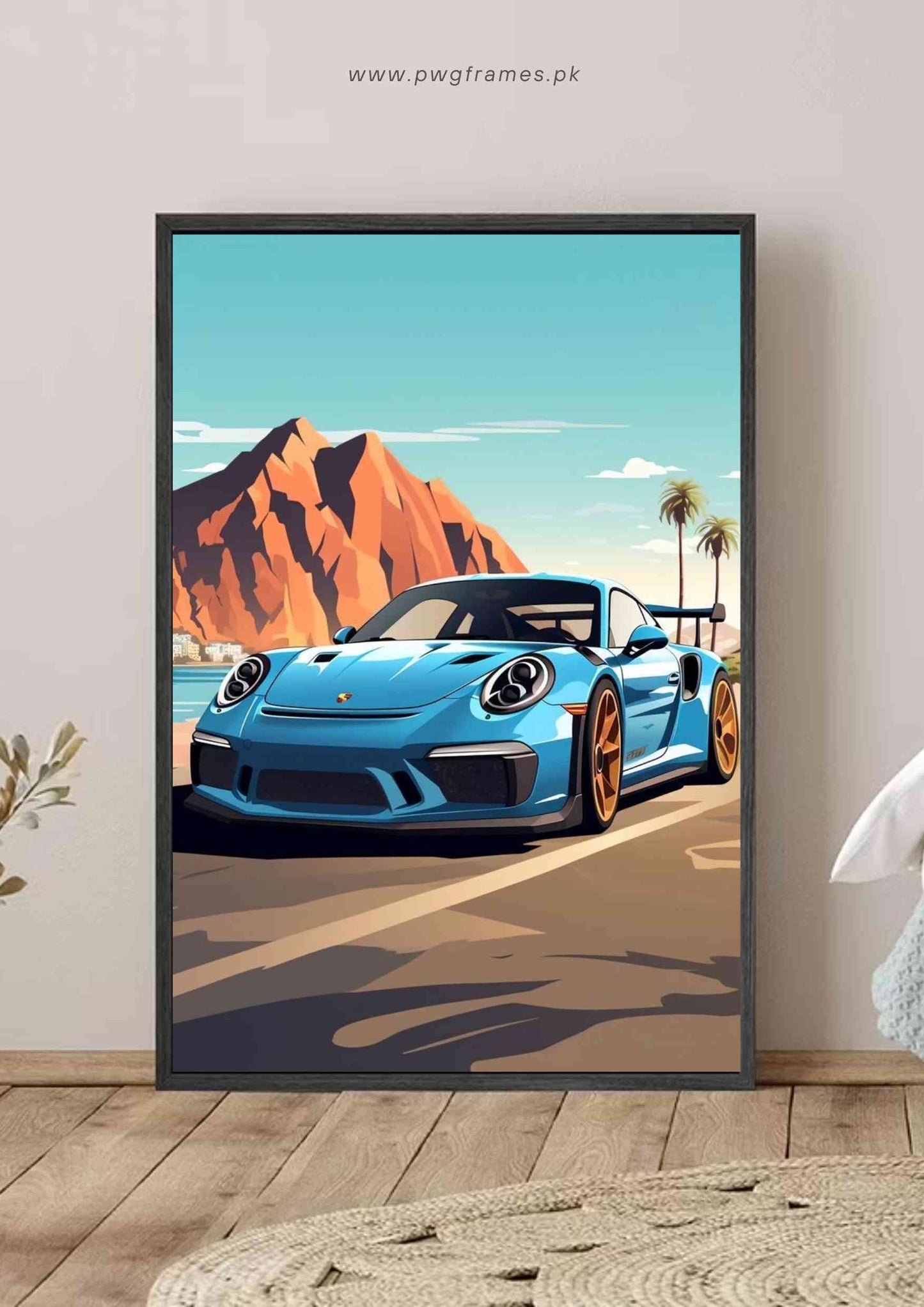 Porsche 911 GT3 RS Coastal Drive Poster Wall Art