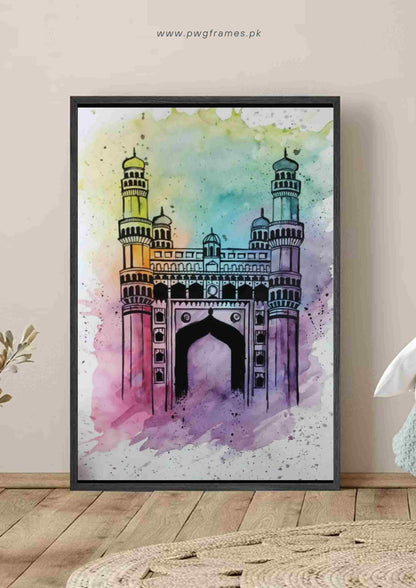 Watercolor Charminar Poster Wall Art
