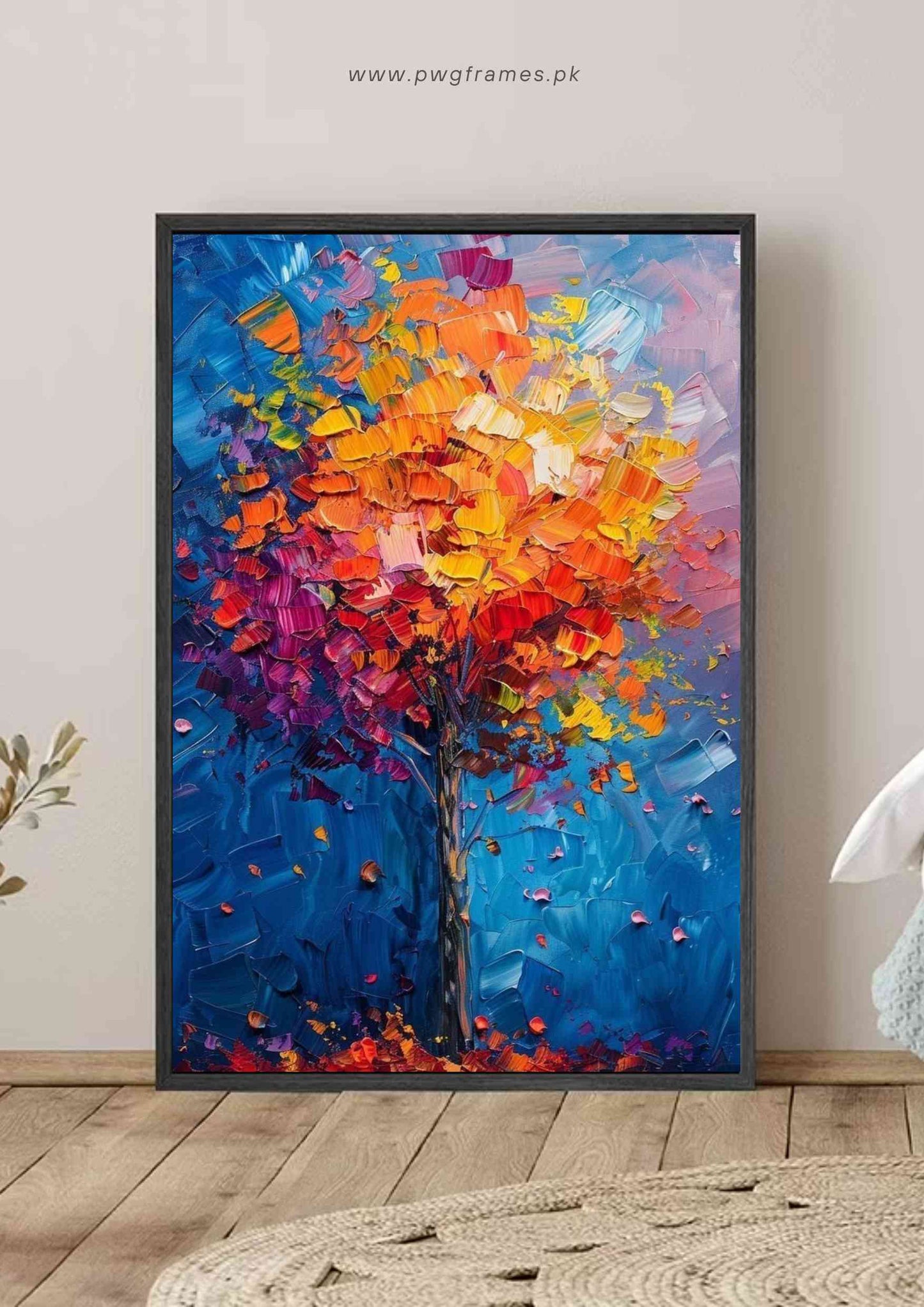 Autumn Tree Palette Knife Poster Wall Art