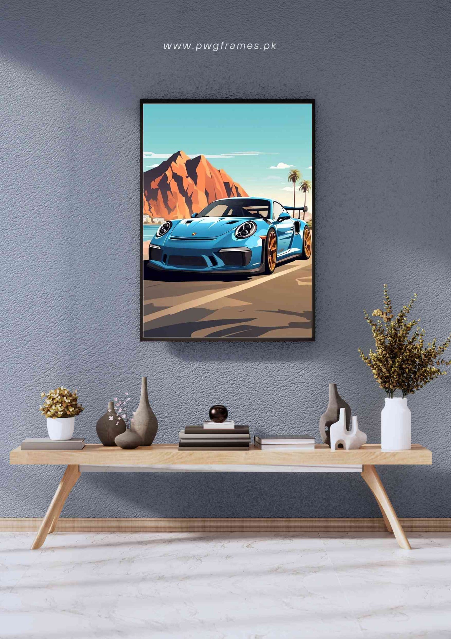 Porsche 911 GT3 RS Coastal Drive Poster Wall Art