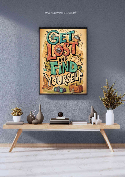 Get Lost and Find Yourself Travel Poster Wall Art