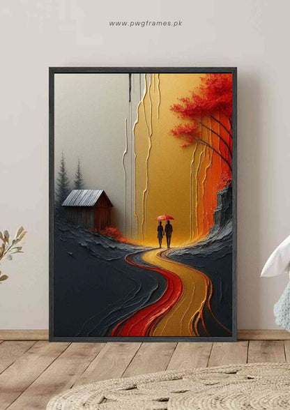 Textured Palette Knife Couple Poster Wall Art