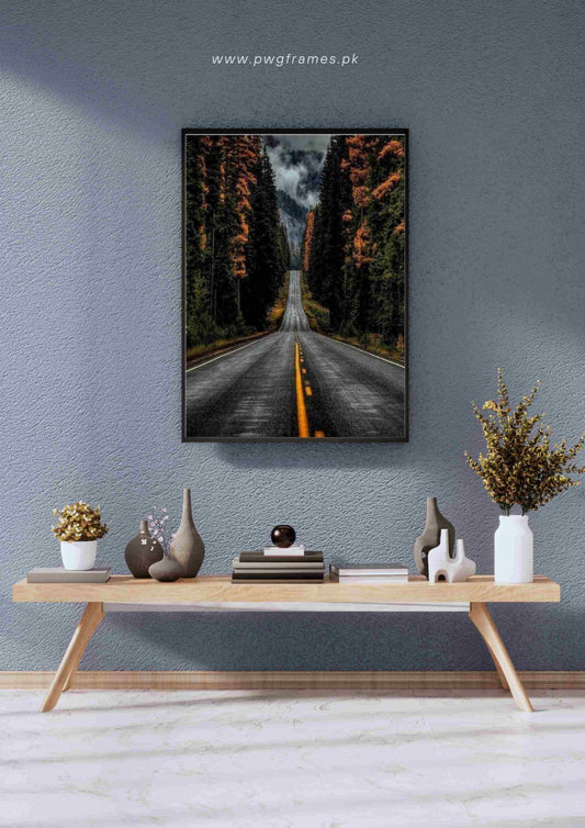 Long Road Through the Forest Poster Wall Art
