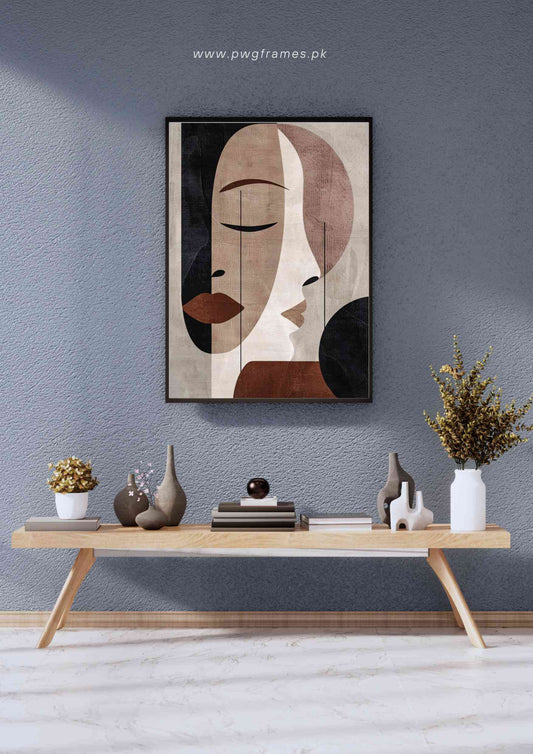 Cubism Abstract Faces Poster Wall Art