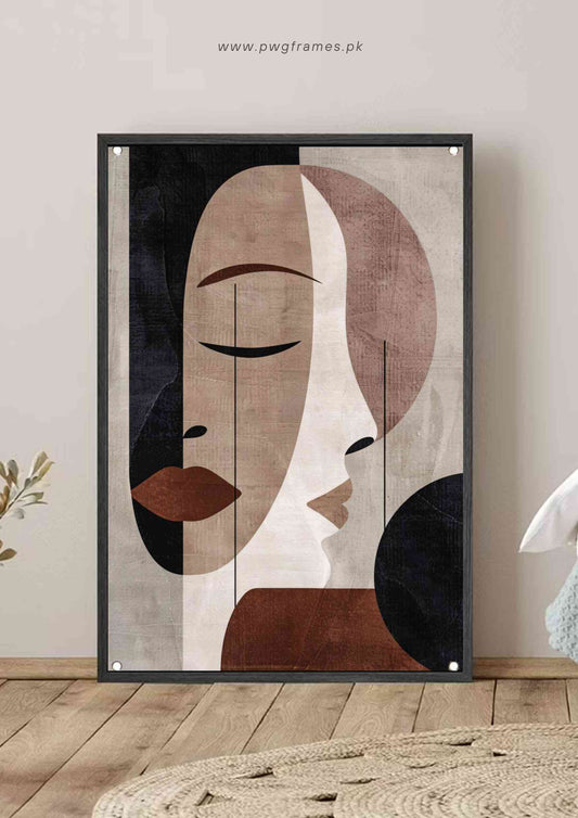 Cubism Abstract Faces Poster Wall Art