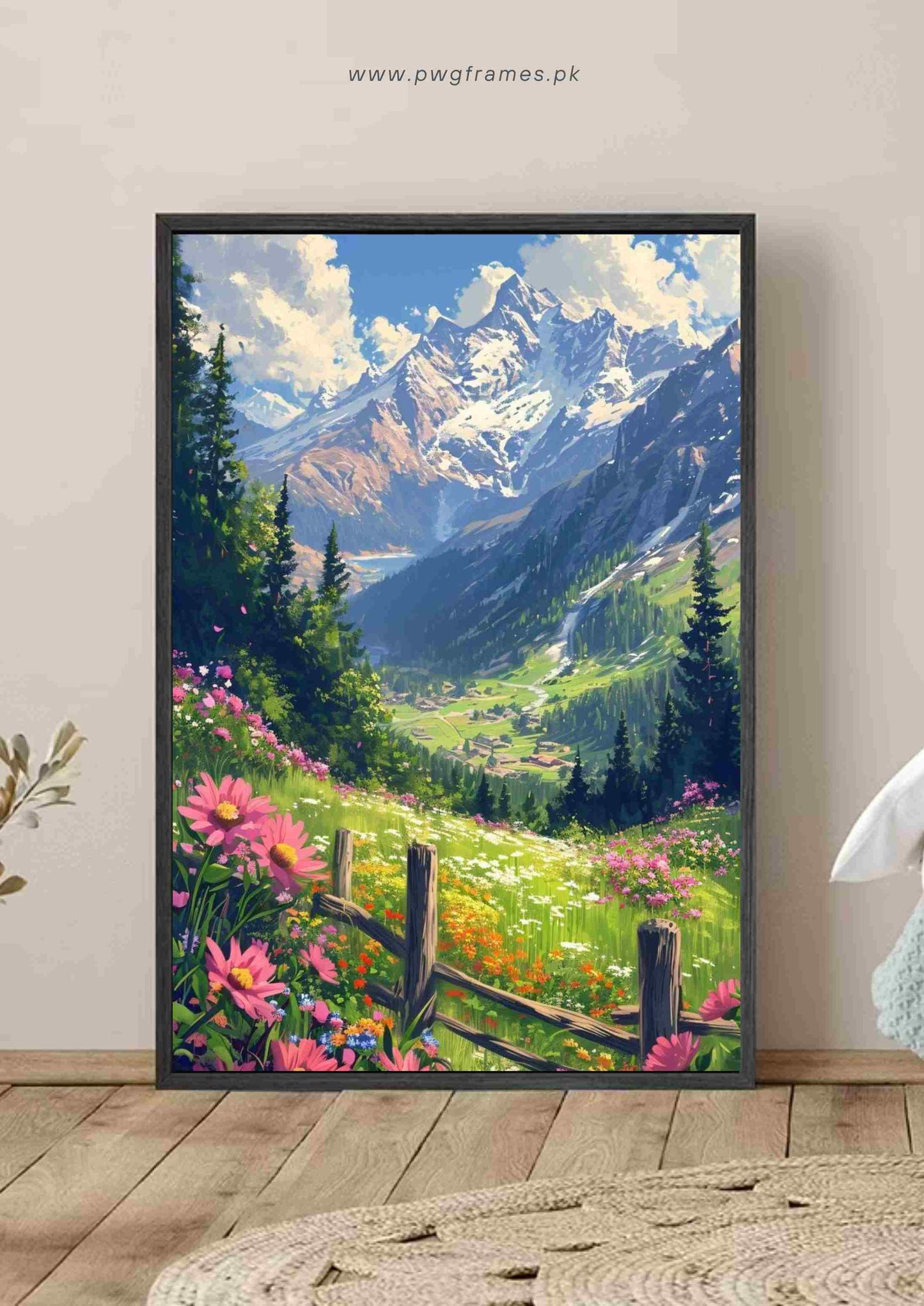 Swiss Alps Wildflowers Poster Wall Art