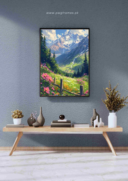 Swiss Alps Wildflowers Poster Wall Art