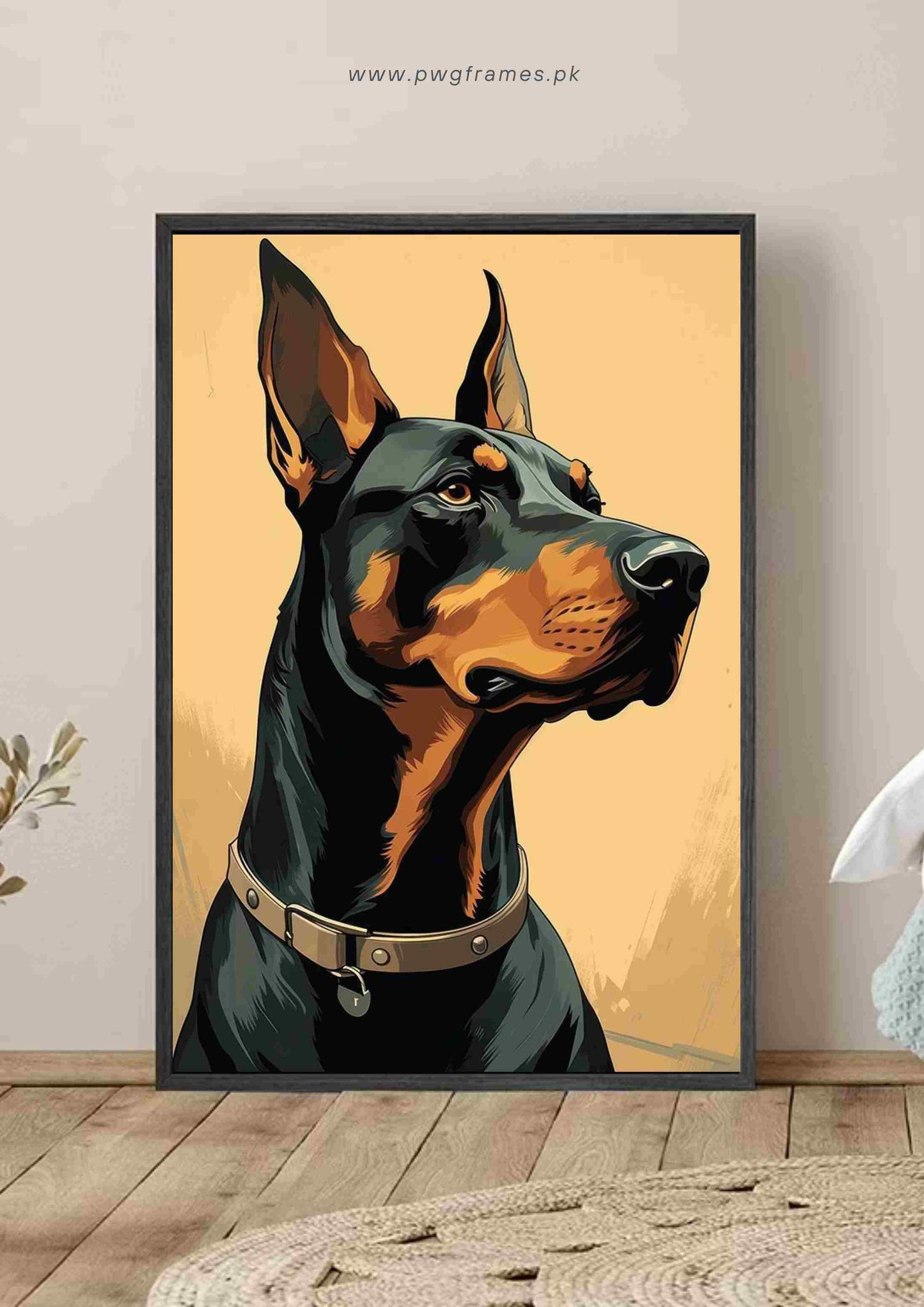 Stylized Doberman Poster Wall Art