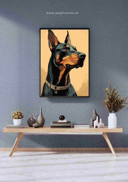 Stylized Doberman Poster Wall Art