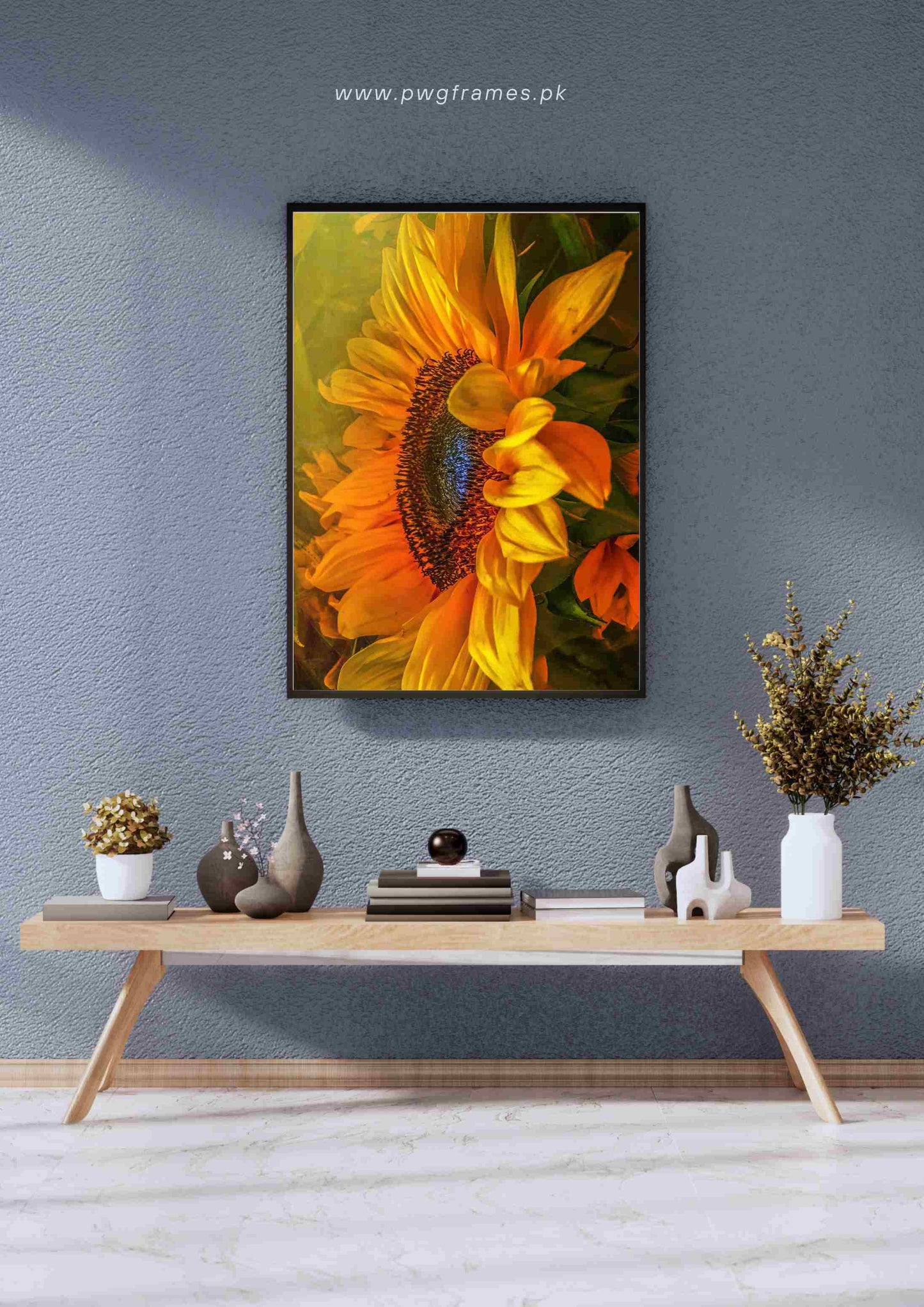 Glowing Sunflower Poster Wall Art