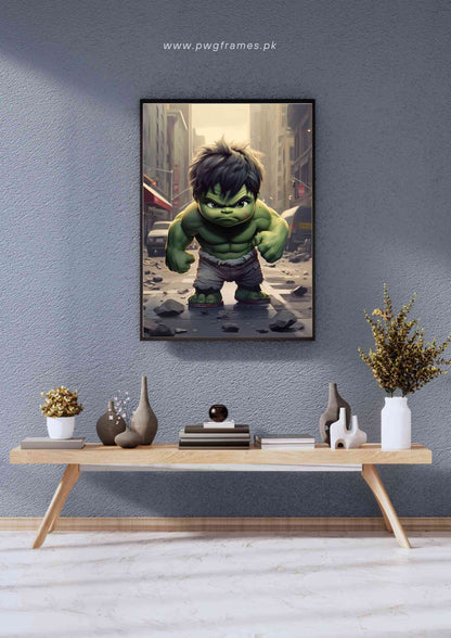Adorable Chibi Hulk Poster Wall Art