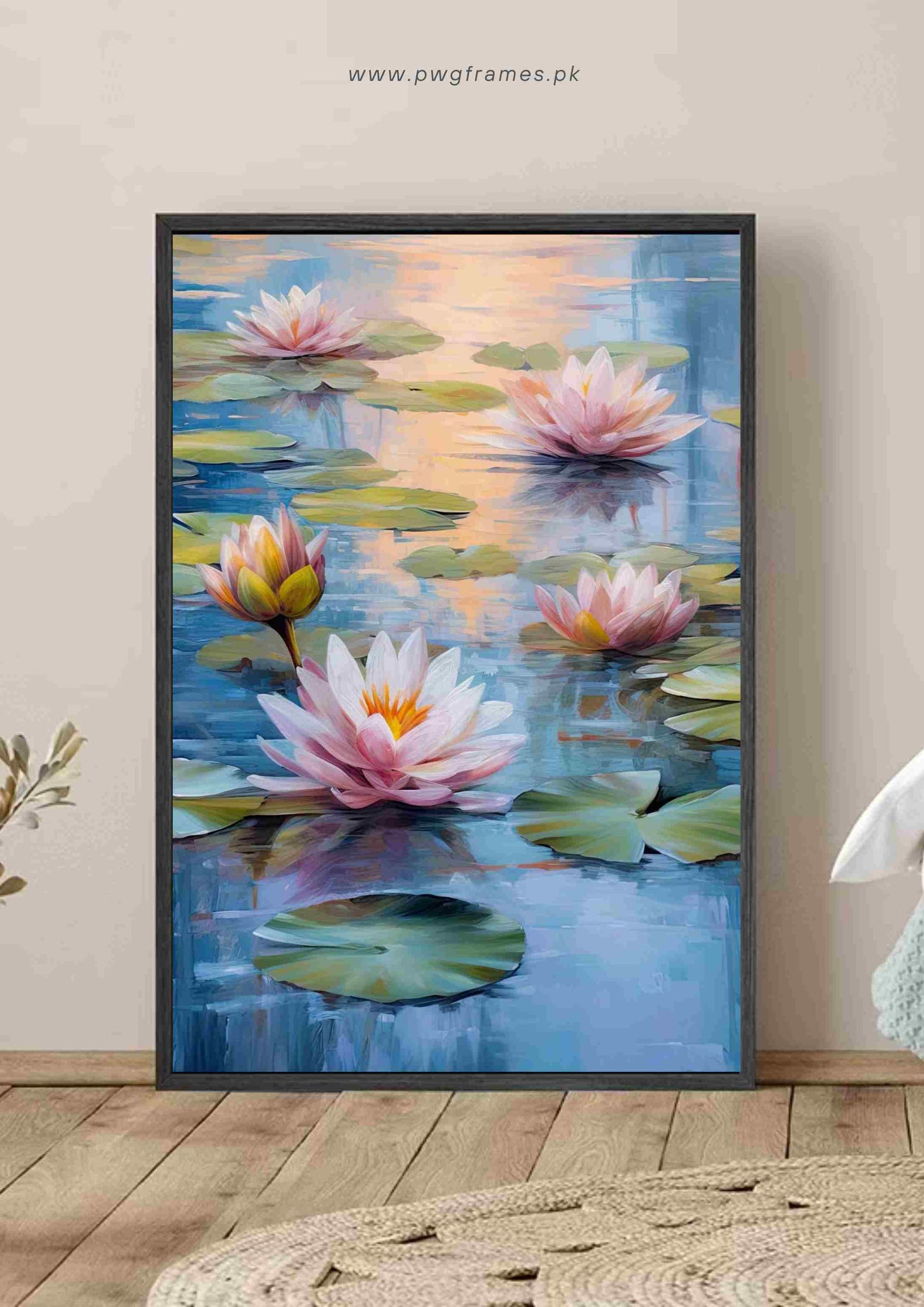 Lotus Pond Impressionist Painting Poster Wall Art