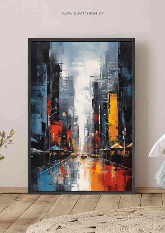 Urban City Street Abstract Poster Wall Art