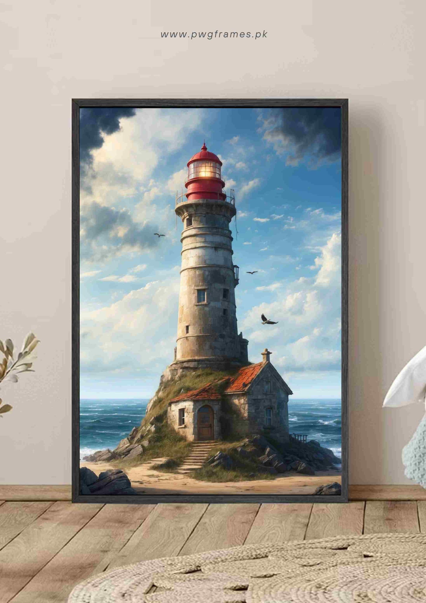 Old Lighthouse by the Sea Poster Wall Art