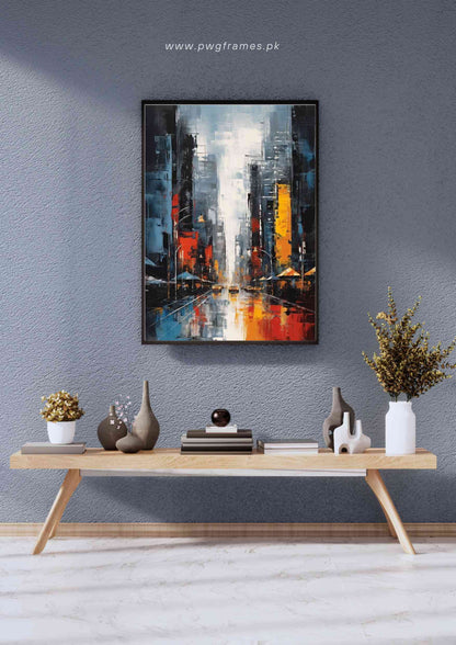 Urban City Street Abstract Poster Wall Art