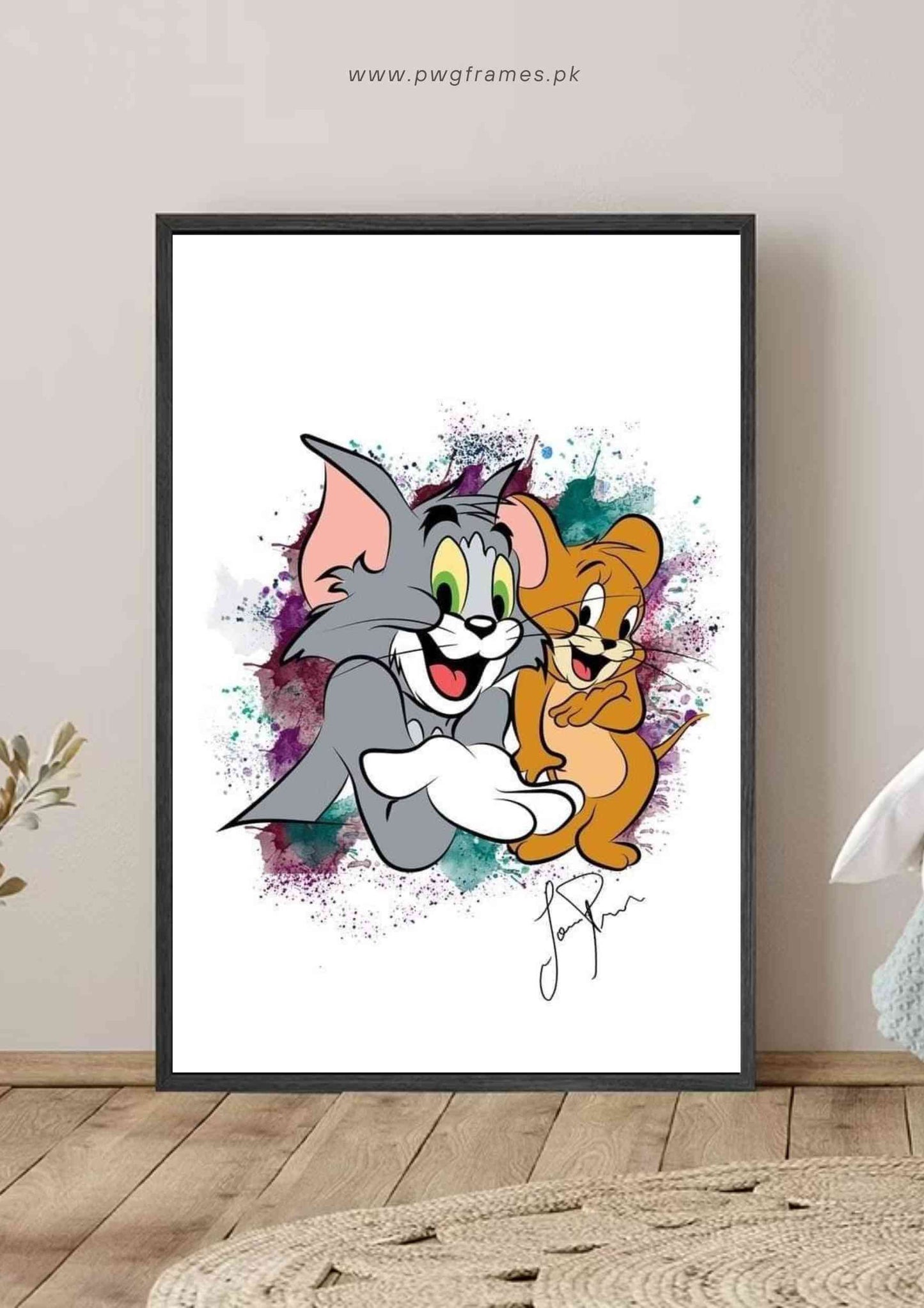 Tom and Jerry Splatter Paint Poster Wall Art