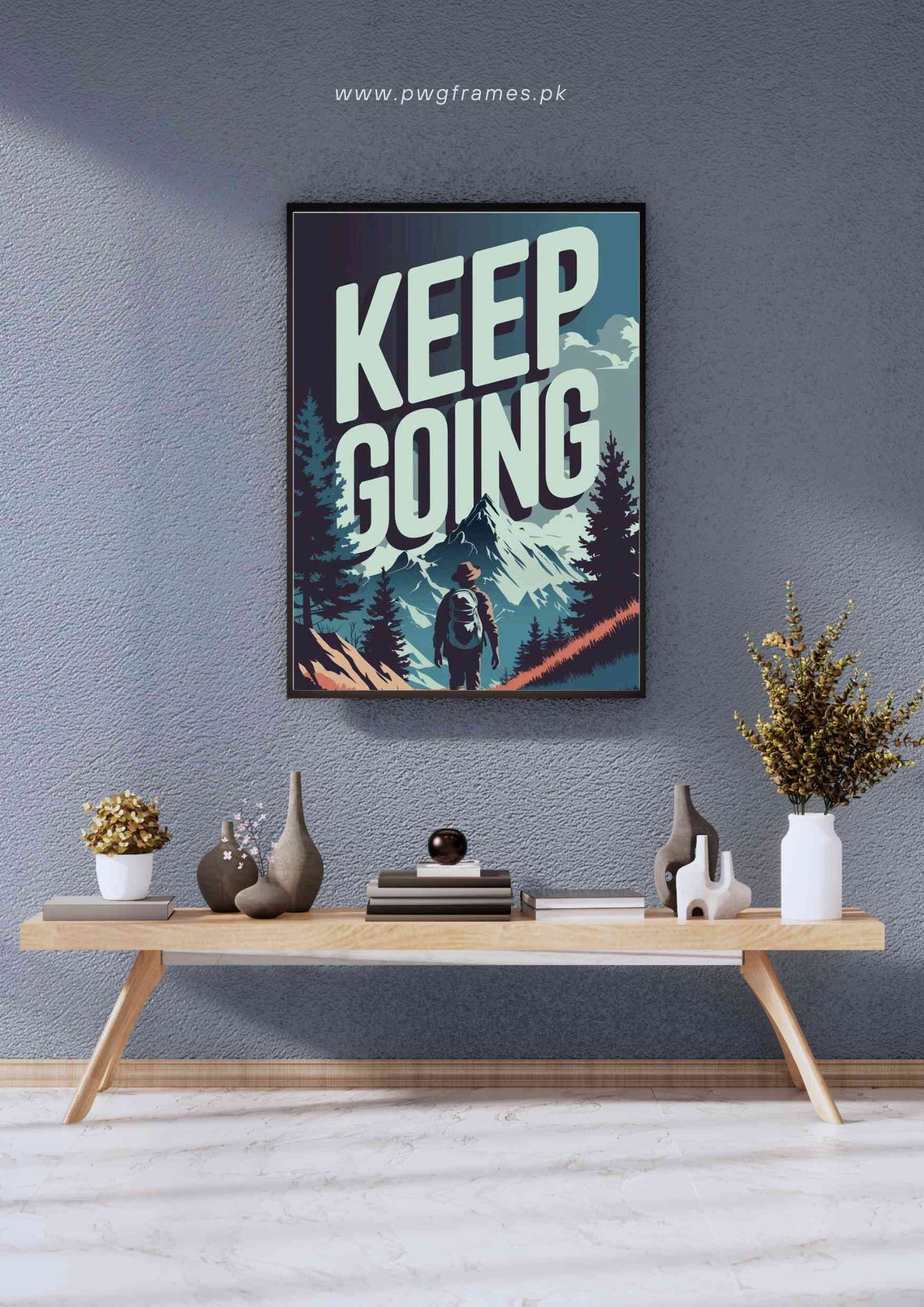 "Keep Going" Motivational Poster Wall Art