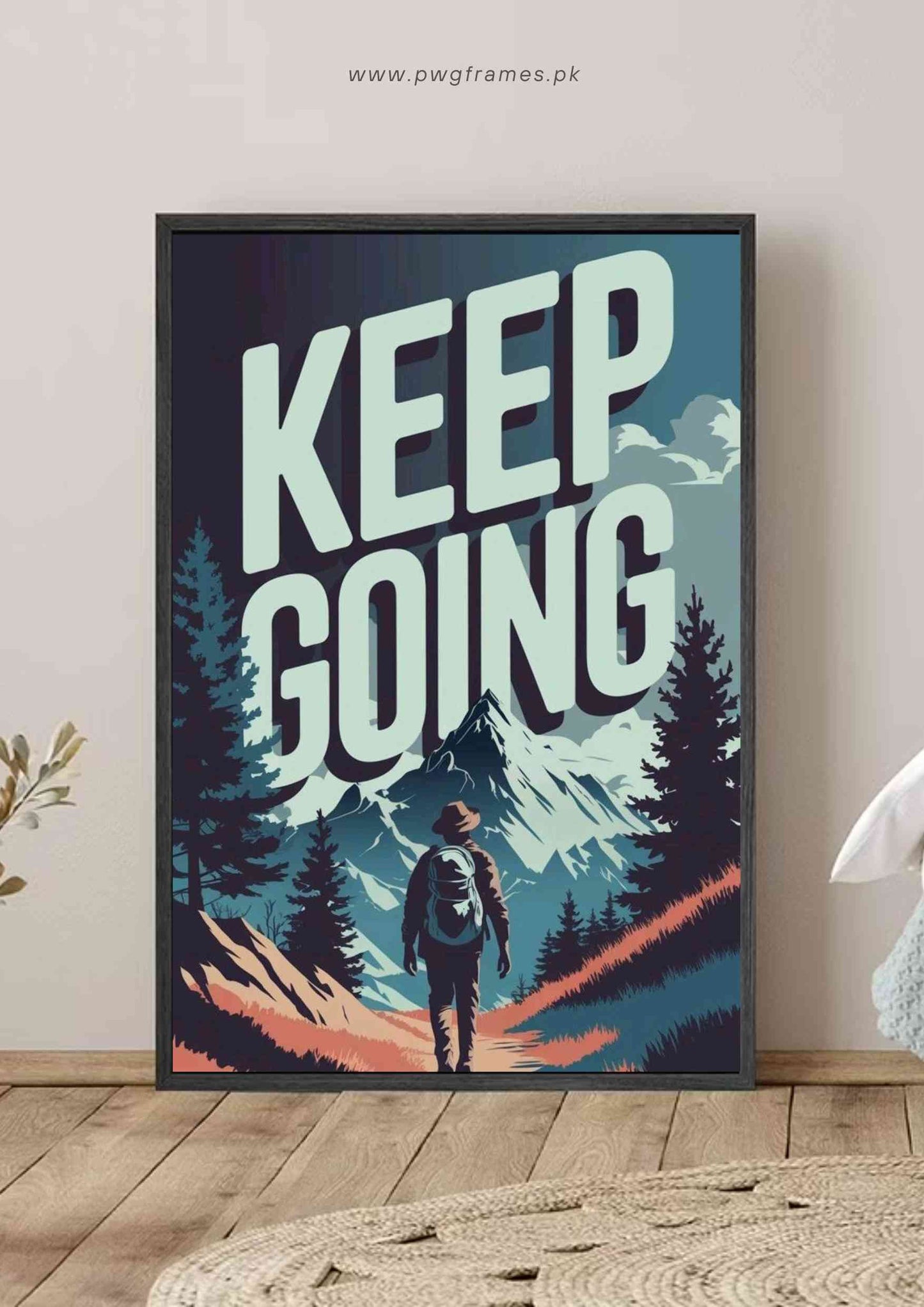 "Keep Going" Motivational Poster Wall Art