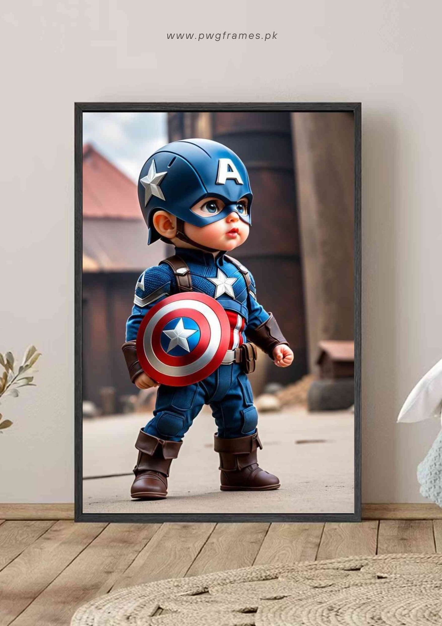 Baby Captain America Poster Wall Art